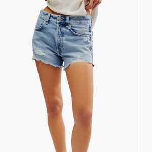 Free People Light Blue Jean Shorts